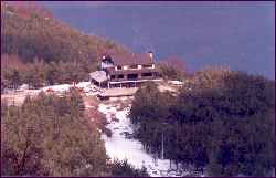 The ski lodge of snowing centre